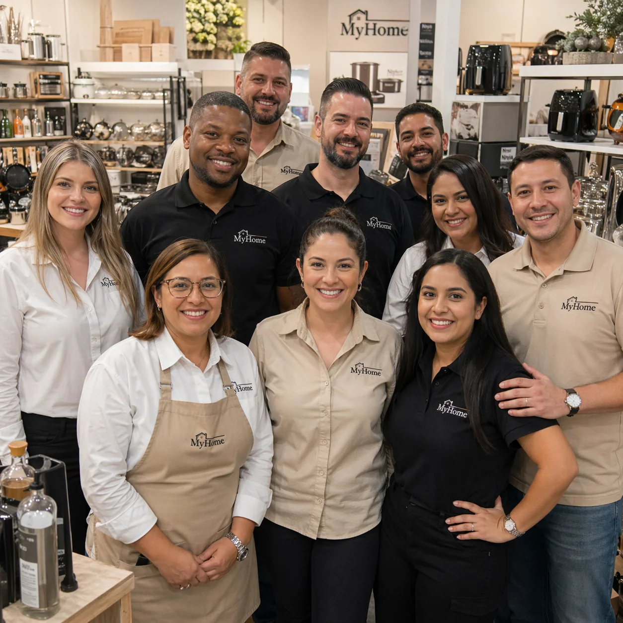 Equipe MyHome dentro da loja